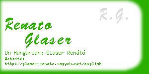 renato glaser business card
